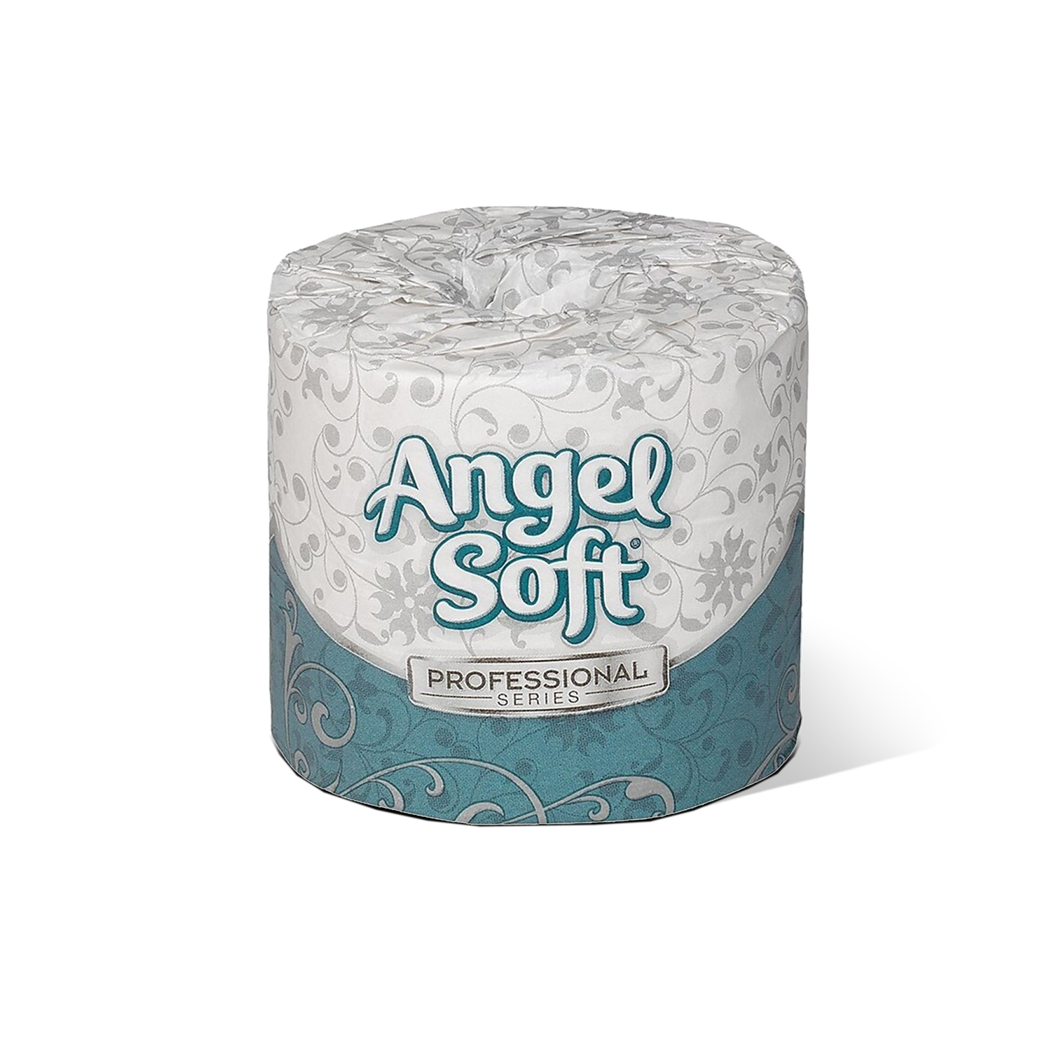 Roll of Angel Soft Pro toilet paper