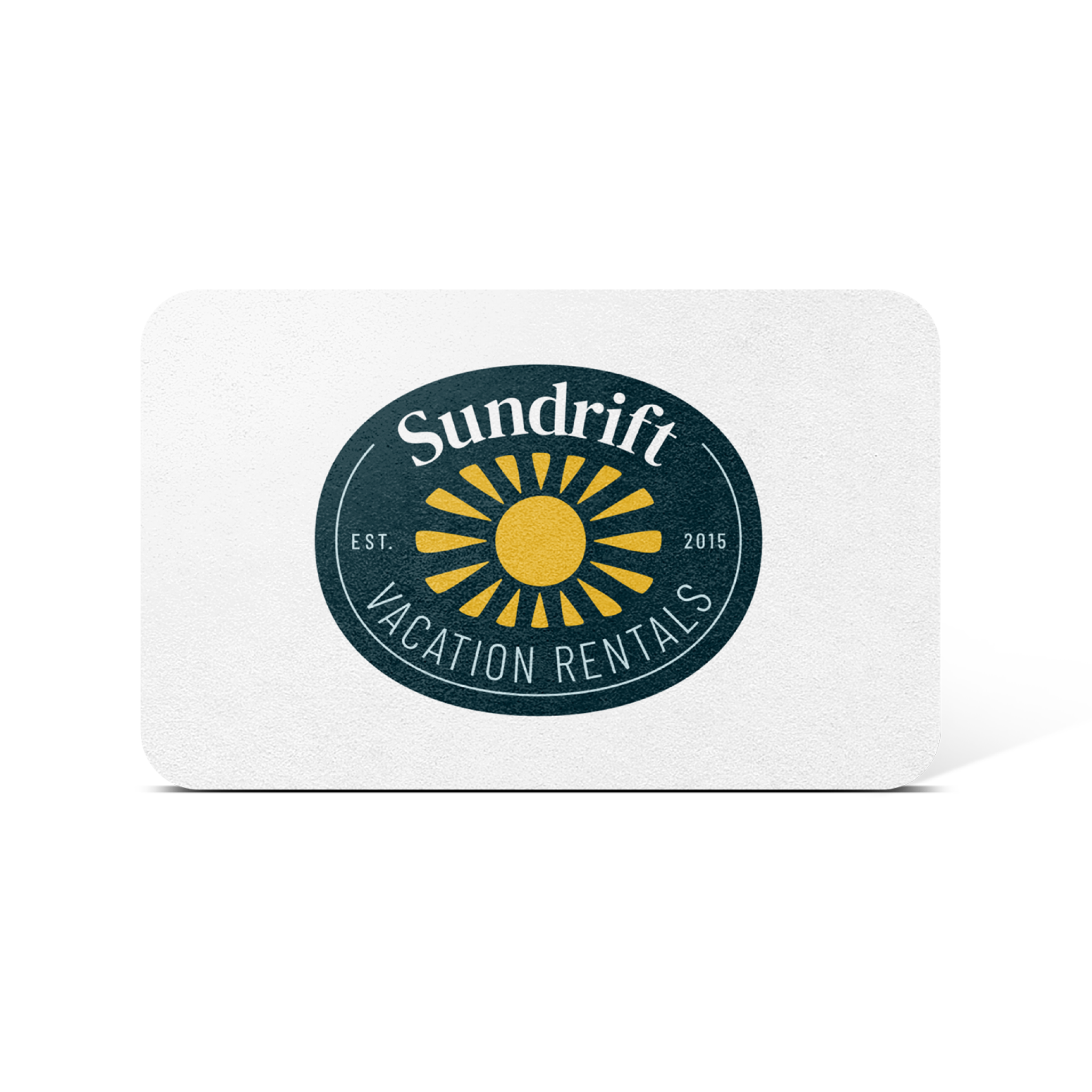 Rectangular, fully customizable welcome card, front 