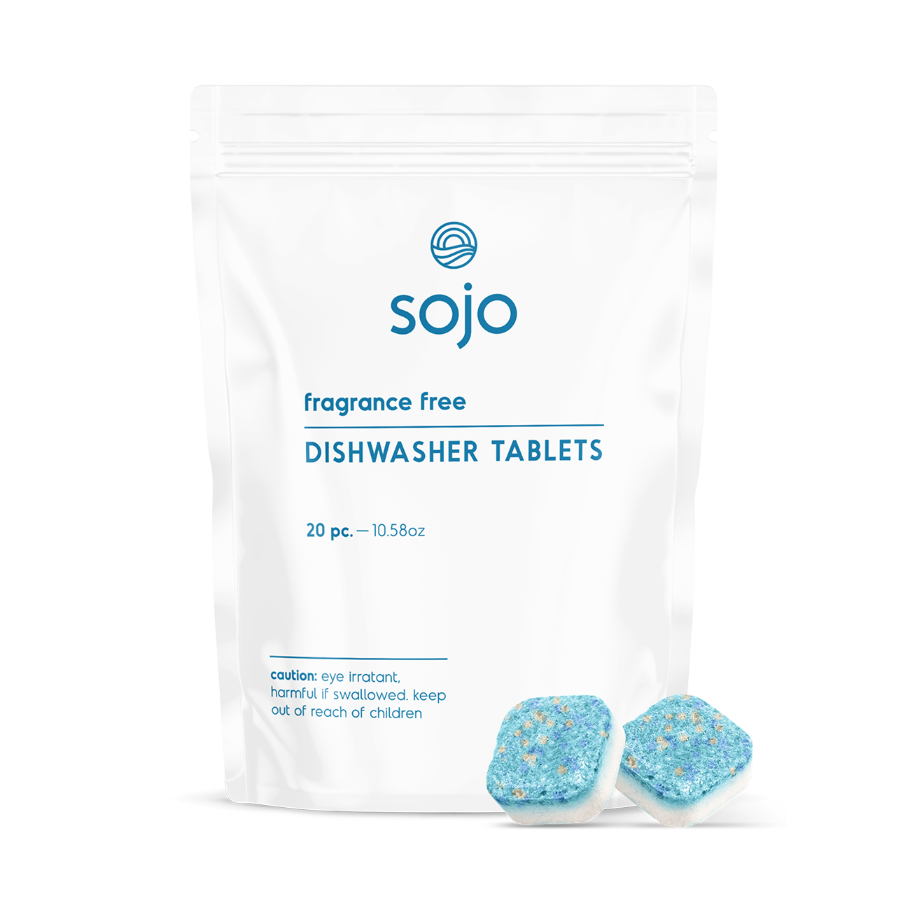 White bag of dishwasher tablets