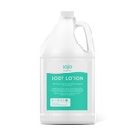 White and teal refill gallon of body lotion