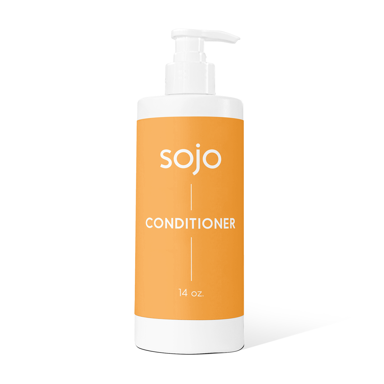 14oz White and yellow refill bottle of conditioner with pump 